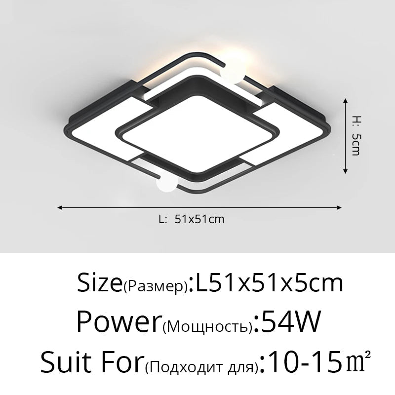 plafonnier led encastré carré moderne simple créatif