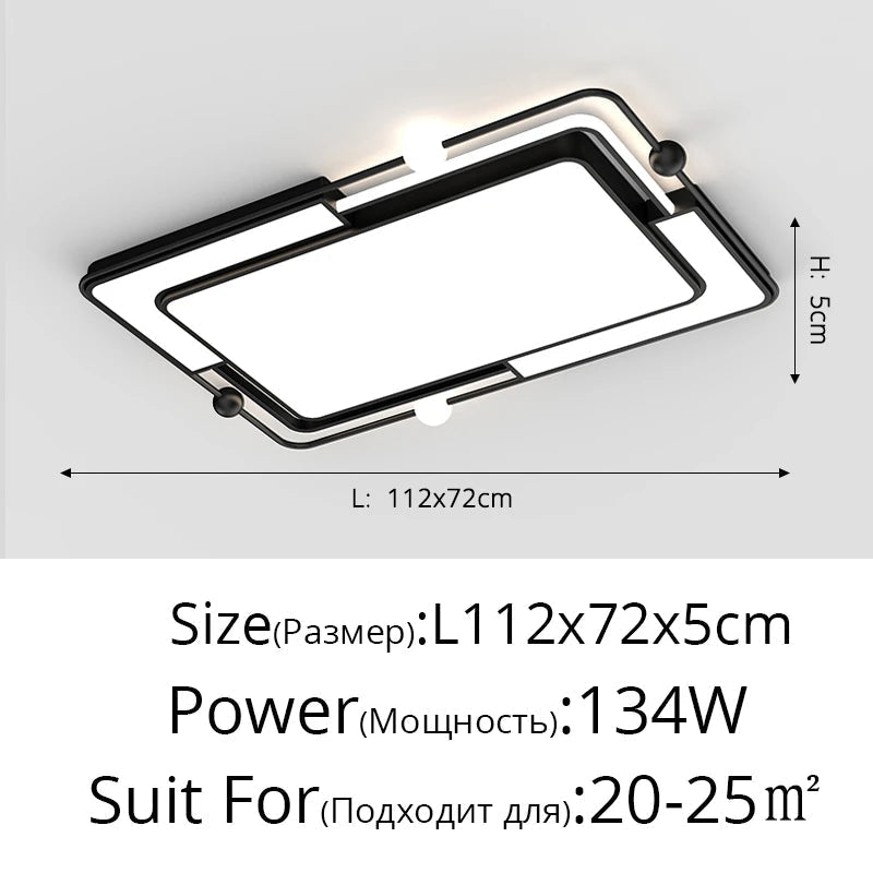 plafonnier led encastré carré moderne simple créatif