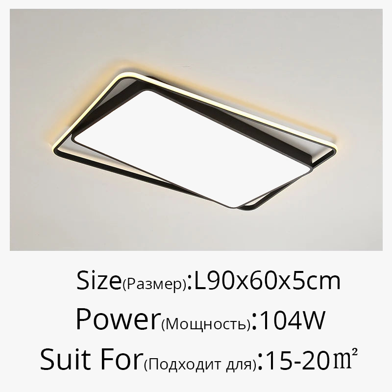 plafonnier led encastré minimaliste moderne pour loft