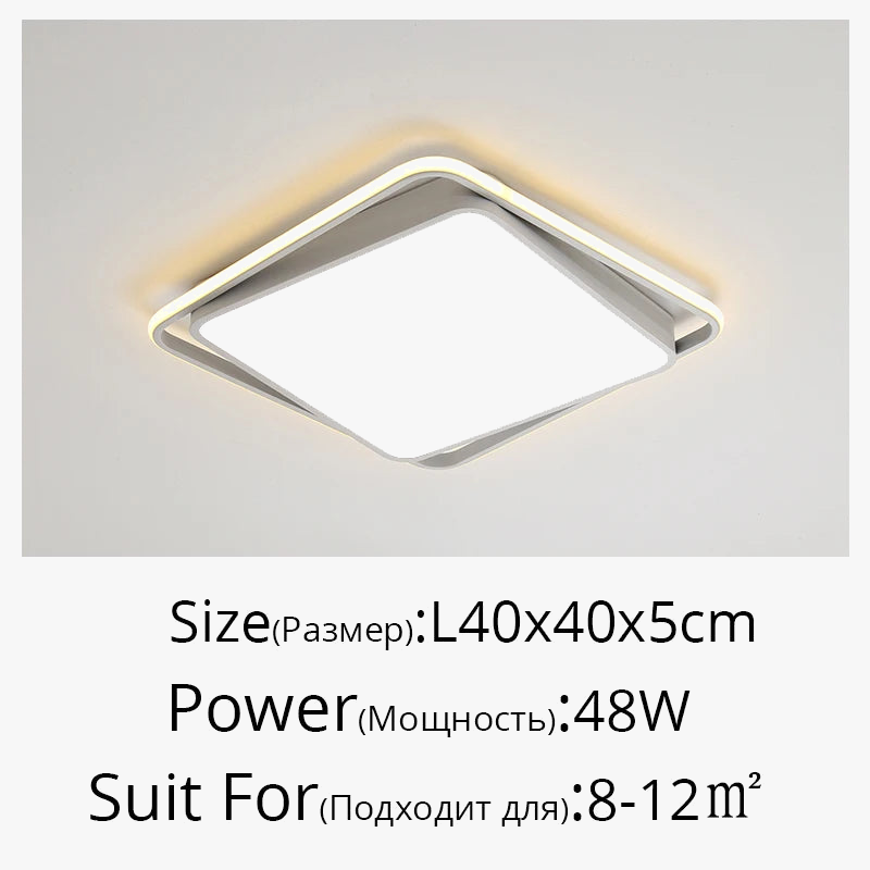 plafonnier led encastré minimaliste moderne pour loft