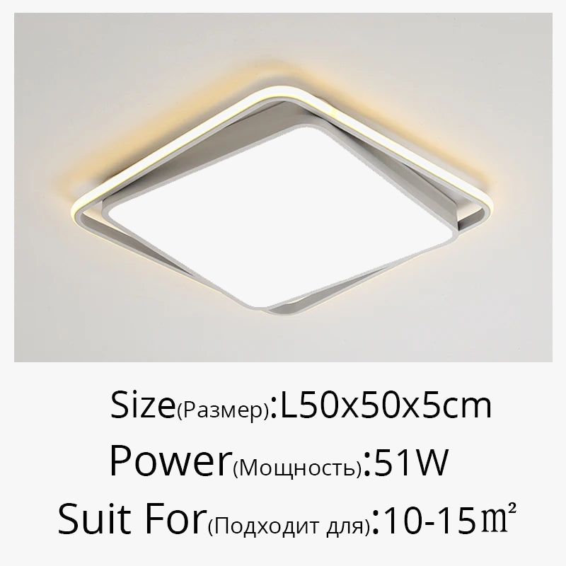 plafonnier led encastré minimaliste moderne pour loft