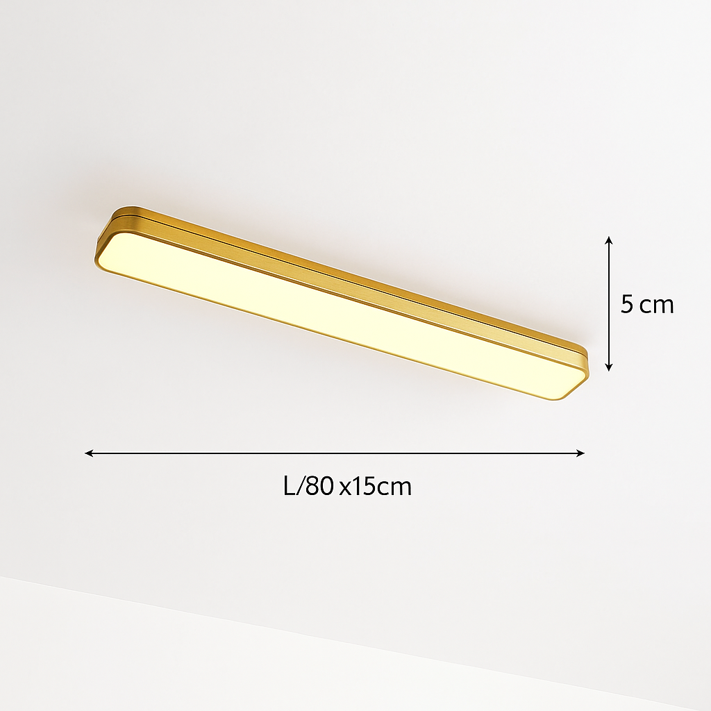 plafonnier led encastré rectangulaire minimaliste pour allée longue