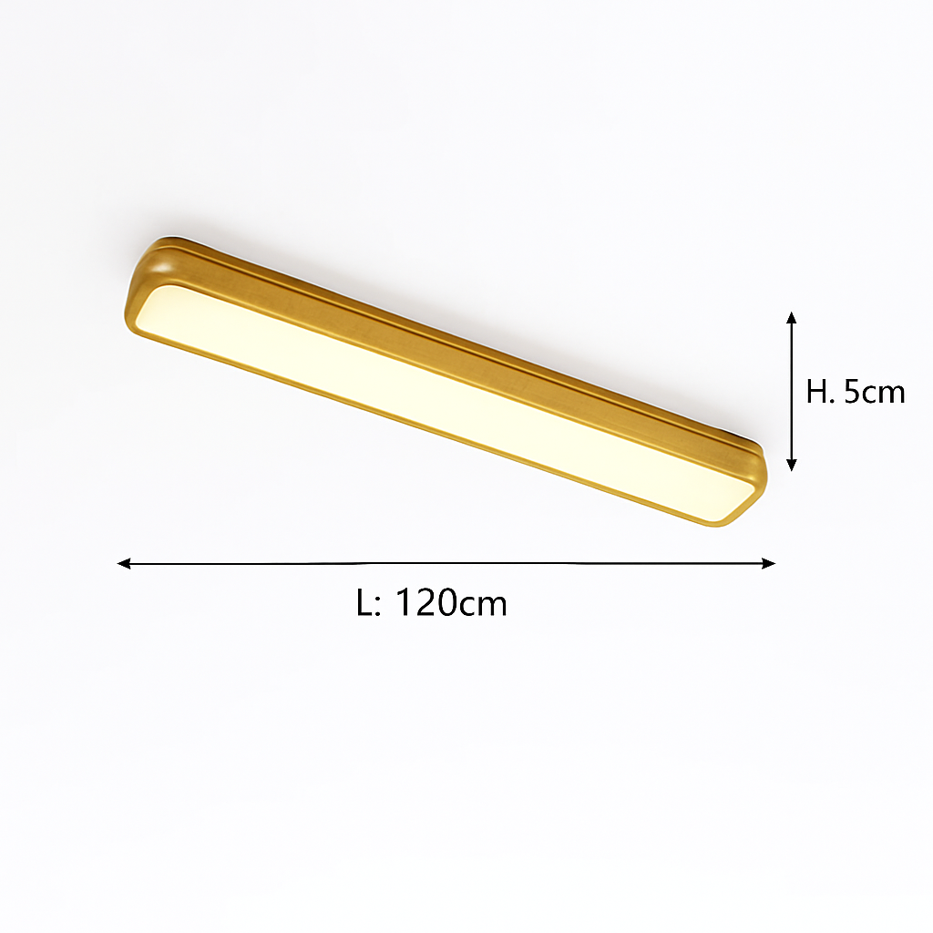 plafonnier led encastré rectangulaire minimaliste pour allée longue