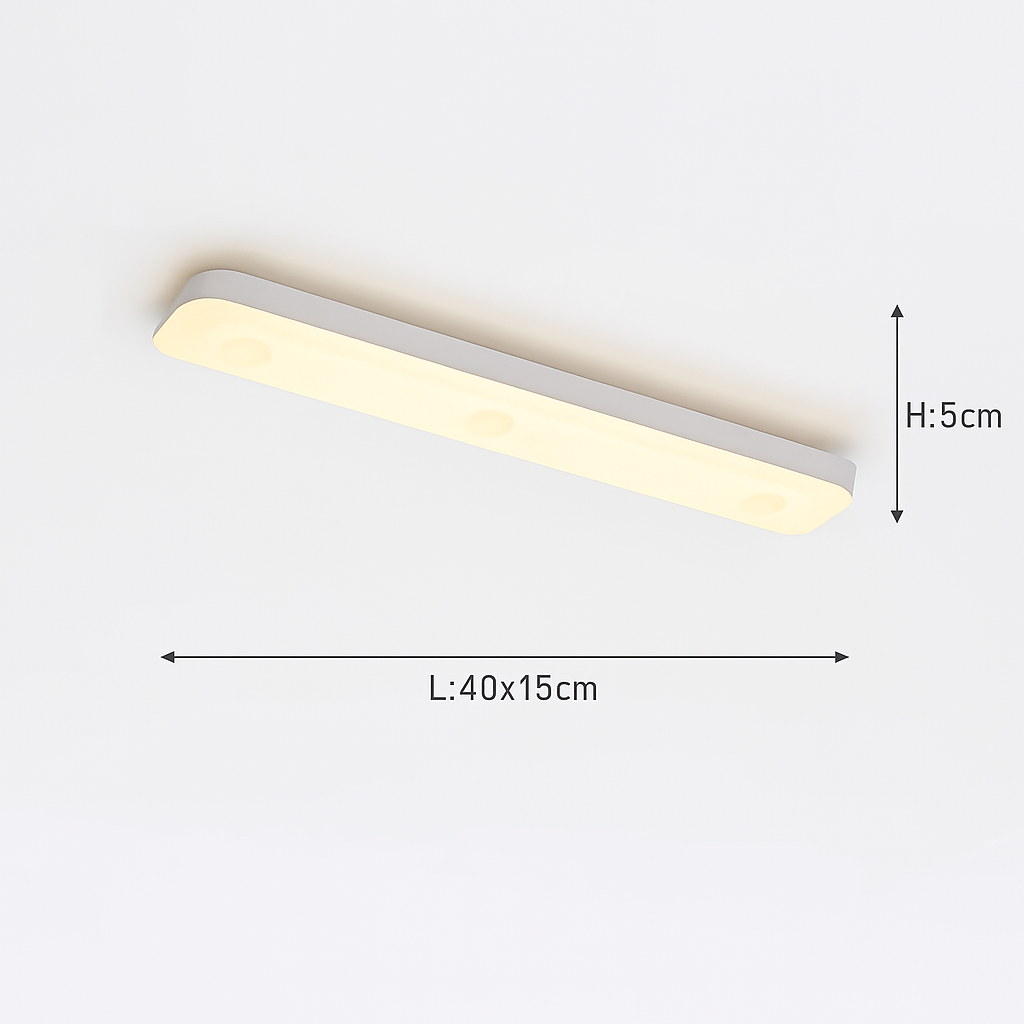 plafonnier led encastré rectangulaire minimaliste pour allée longue