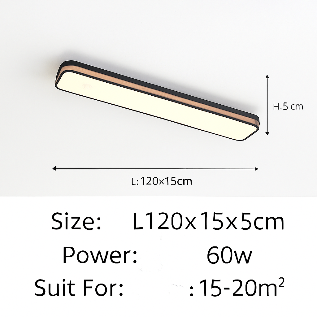 plafonnier led encastré rectangulaire minimaliste pour allée longue