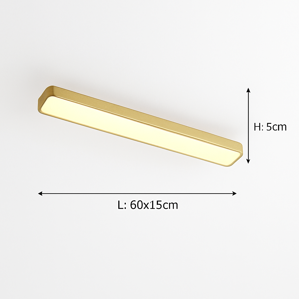 plafonnier led encastré rectangulaire minimaliste pour allée longue