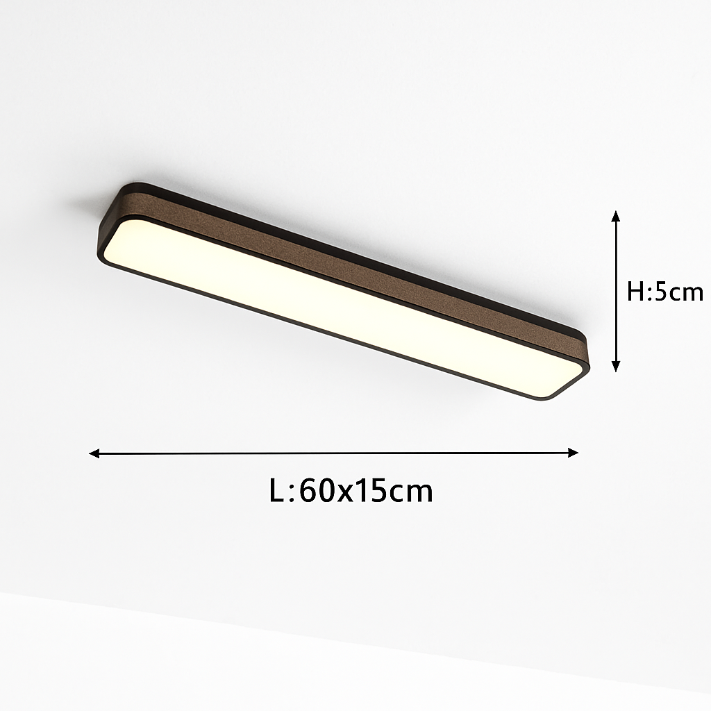 plafonnier led encastré rectangulaire minimaliste pour allée longue