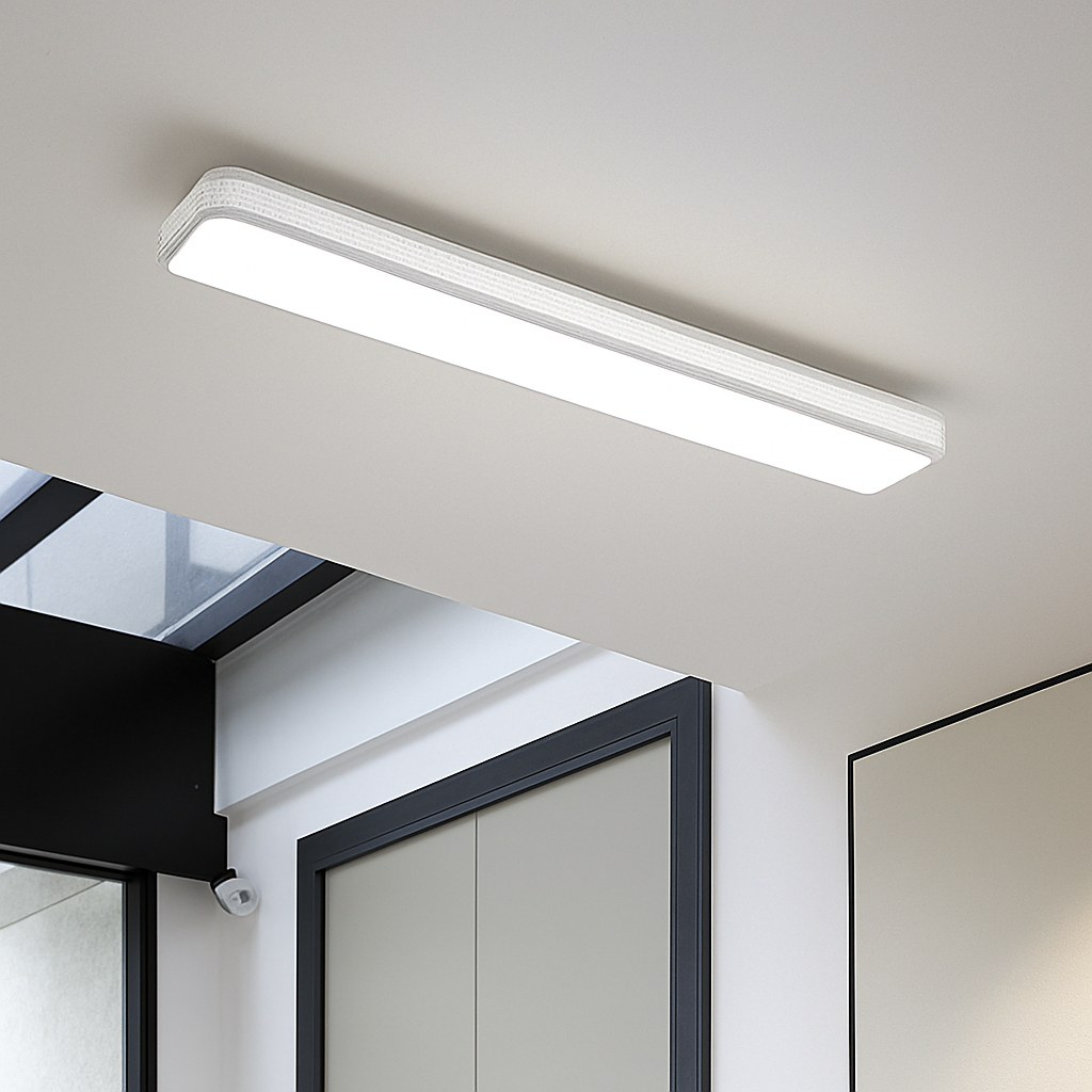 plafonnier led encastré rectangulaire minimaliste pour allée longue