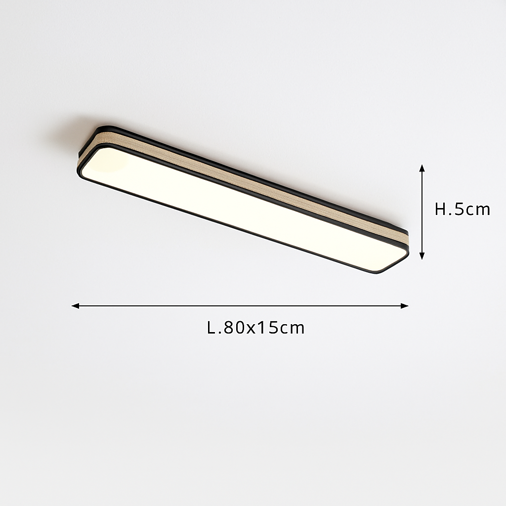 plafonnier led encastré rectangulaire minimaliste pour allée longue