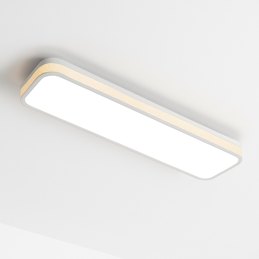 plafonnier led encastré rectangulaire minimaliste pour allée longue