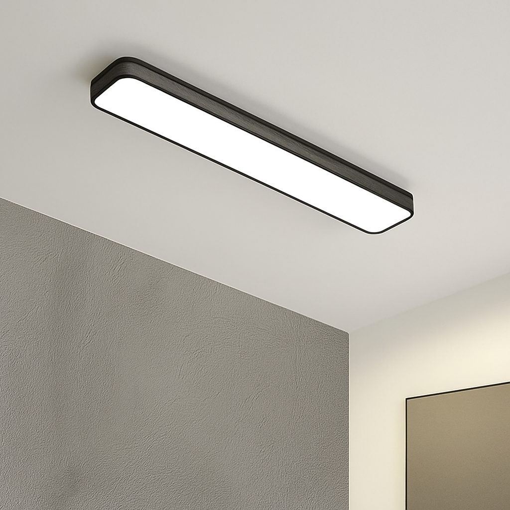 plafonnier led encastré rectangulaire minimaliste pour allée longue