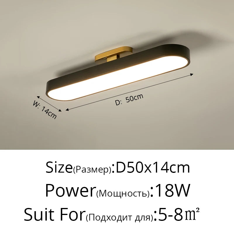 plafonnier led encastré rectangulaire moderne et minimaliste