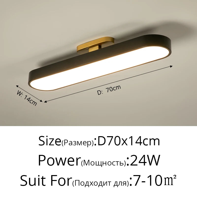 plafonnier led encastré rectangulaire moderne et minimaliste