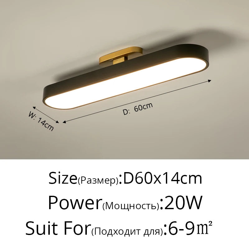 plafonnier led encastré rectangulaire moderne et minimaliste
