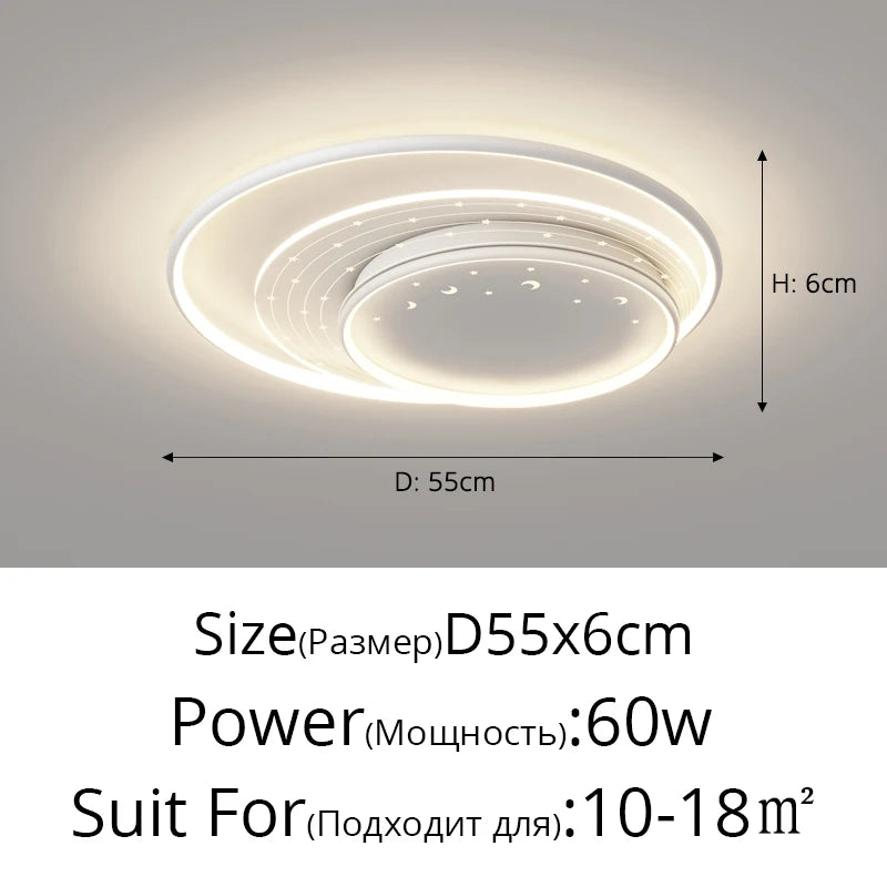 plafonnier led encastré étoiles romantique moderne pour enfants