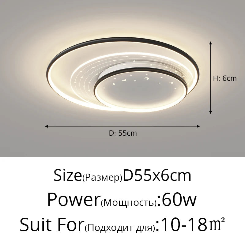 plafonnier led encastré étoiles romantique moderne pour enfants