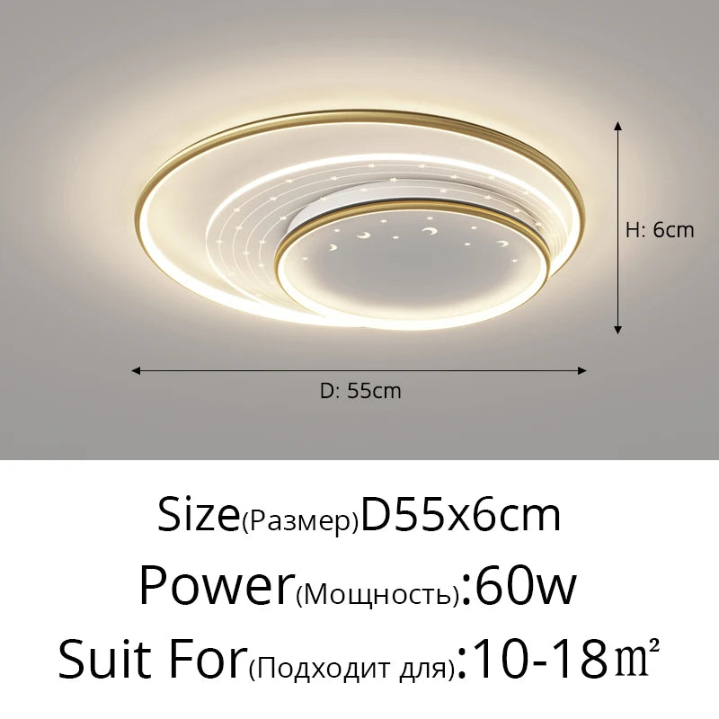 plafonnier led encastré étoiles romantique moderne pour enfants