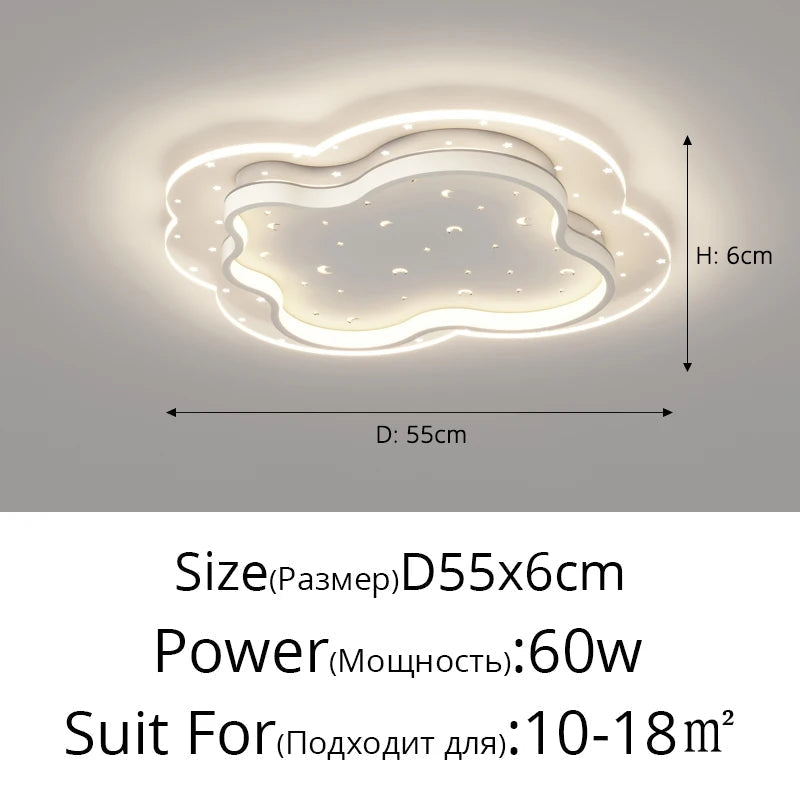 plafonnier led encastré étoiles romantique moderne pour enfants