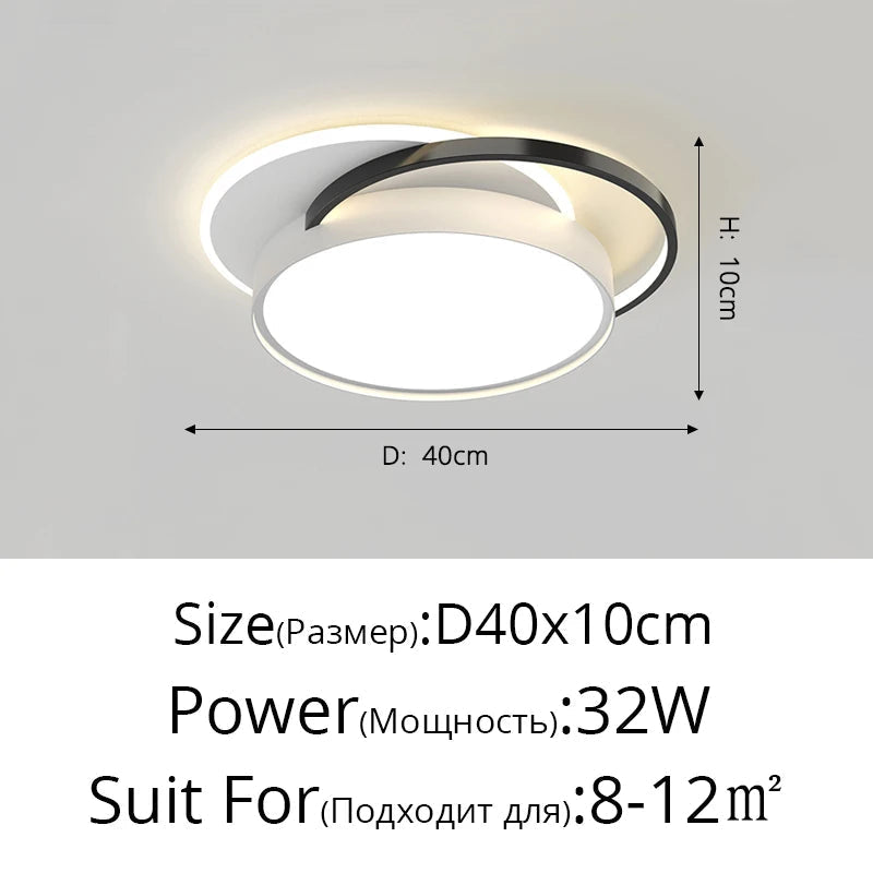 plafonnier led encastrable design minimaliste moderne combinaison ronde