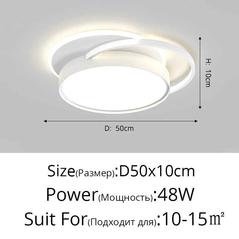 plafonnier led encastrable design minimaliste moderne combinaison ronde