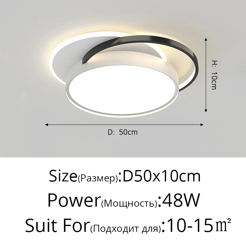 plafonnier led encastrable design minimaliste moderne combinaison ronde