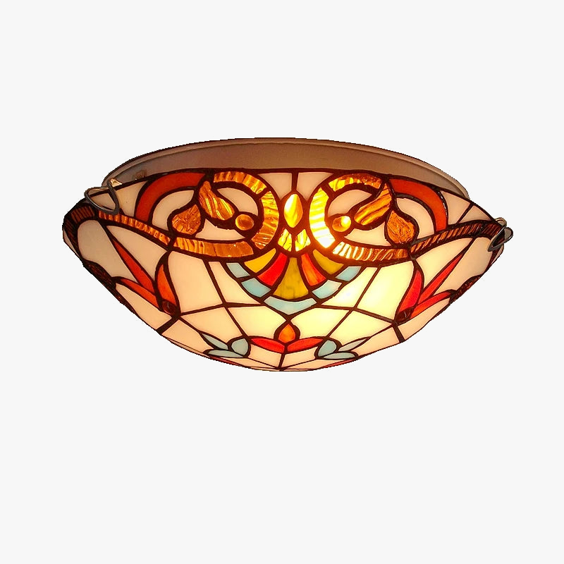 plafonnier led européen en verre créatif et chaleureux