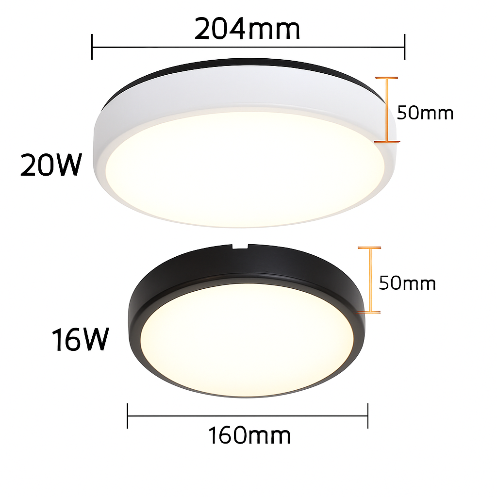 plafonnier led extérieur moderne étanche rond montage en surface