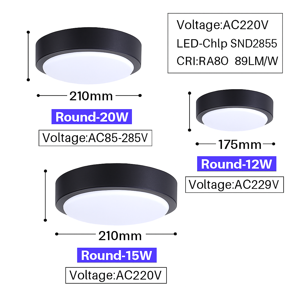 plafonnier led extérieur étanche pour jardin et porche