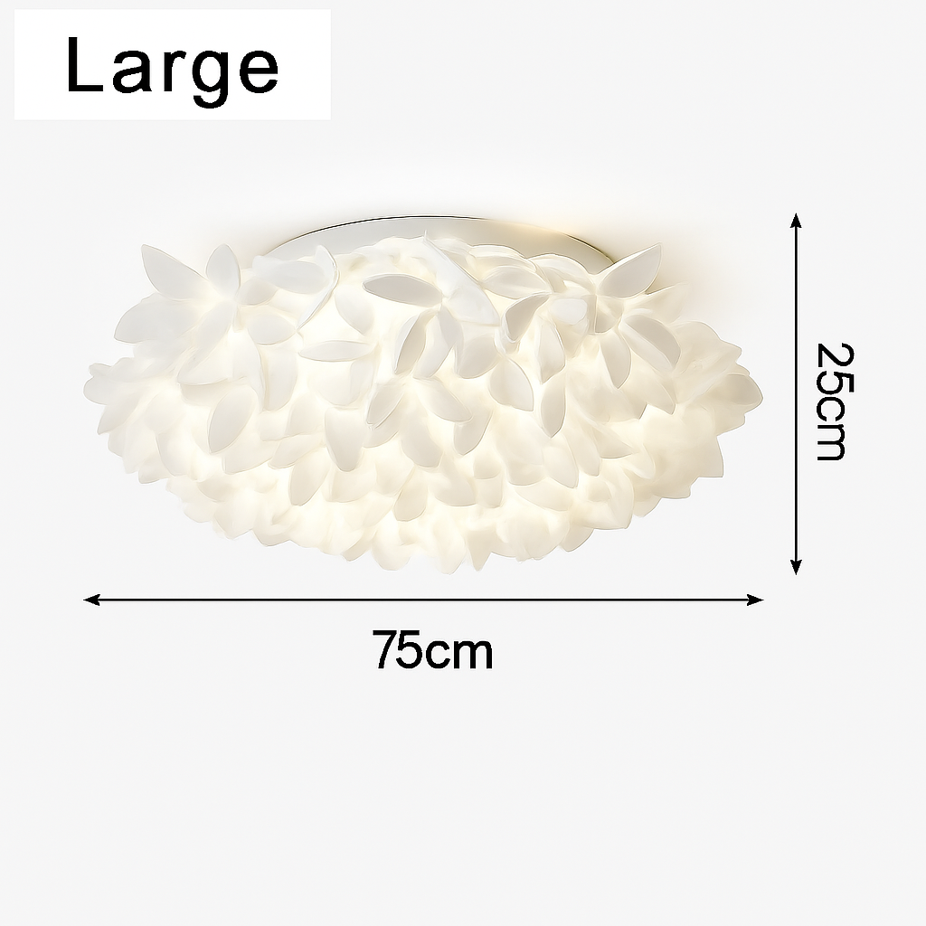 plafonnier led fleur romantique avec télécommande gradation pvc