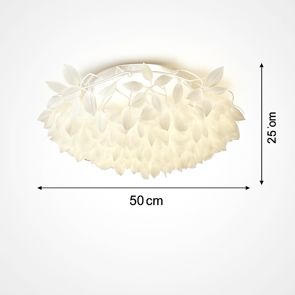 plafonnier led fleur romantique avec télécommande gradation pvc