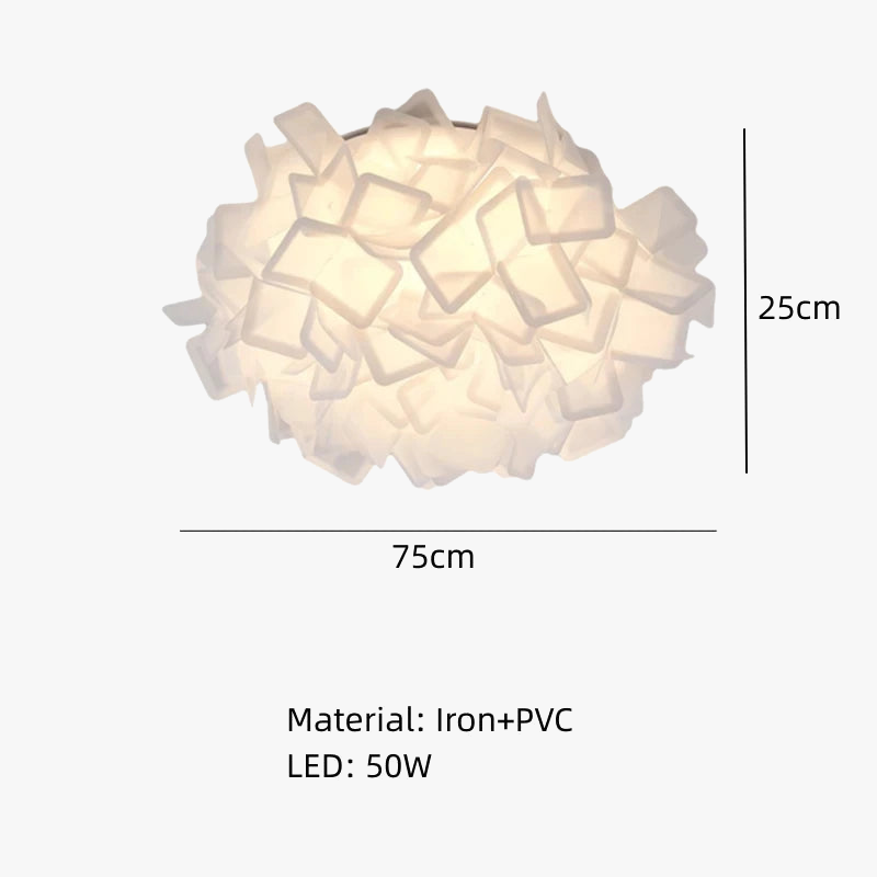 plafonnier led fleur romantique dimmable avec télécommande pvc