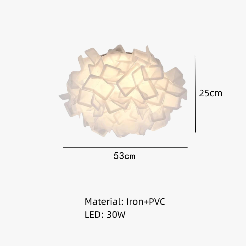 plafonnier led fleur romantique dimmable avec télécommande pvc
