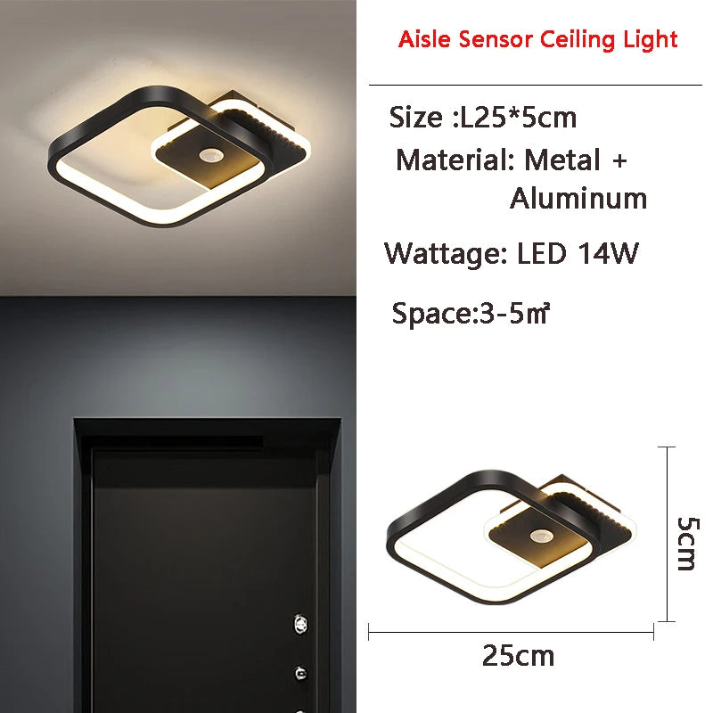 plafonnier led à induction avec capteur de mouvement pour intérieur