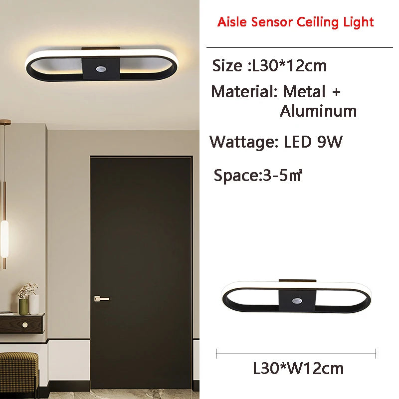 plafonnier led à induction avec capteur de mouvement pour intérieur