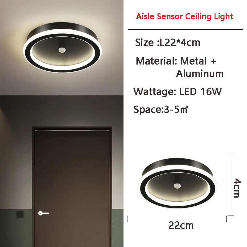 plafonnier led à induction avec capteur de mouvement pour intérieur