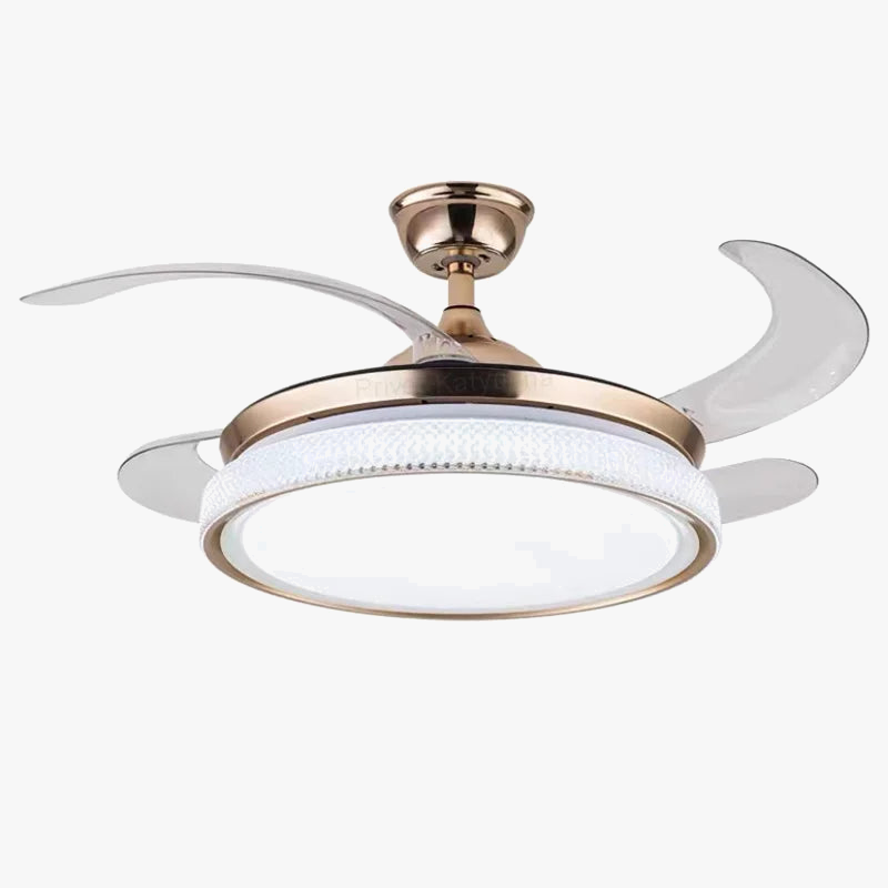 plafonnier led intelligent à pales rétractables design moderne