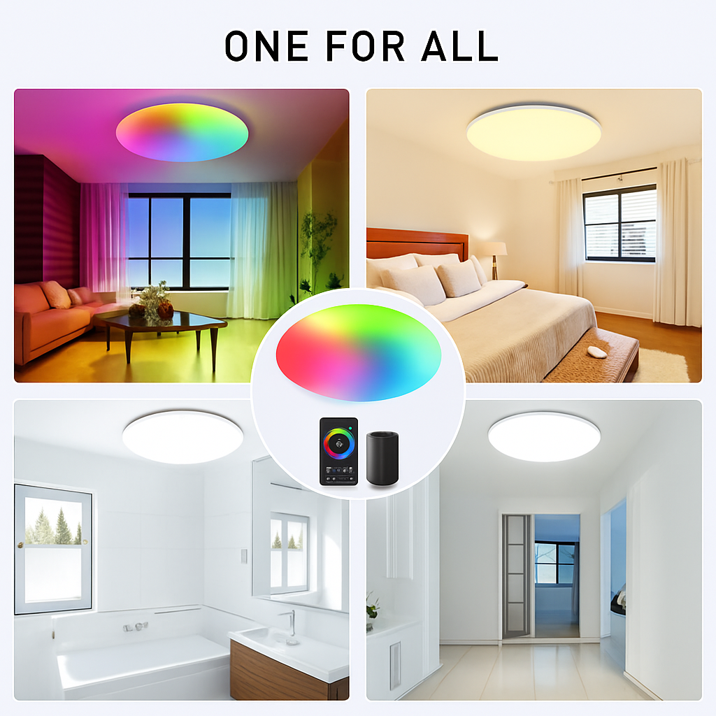 plafonnier led intelligent tuya zigbee avec commande vocale et application