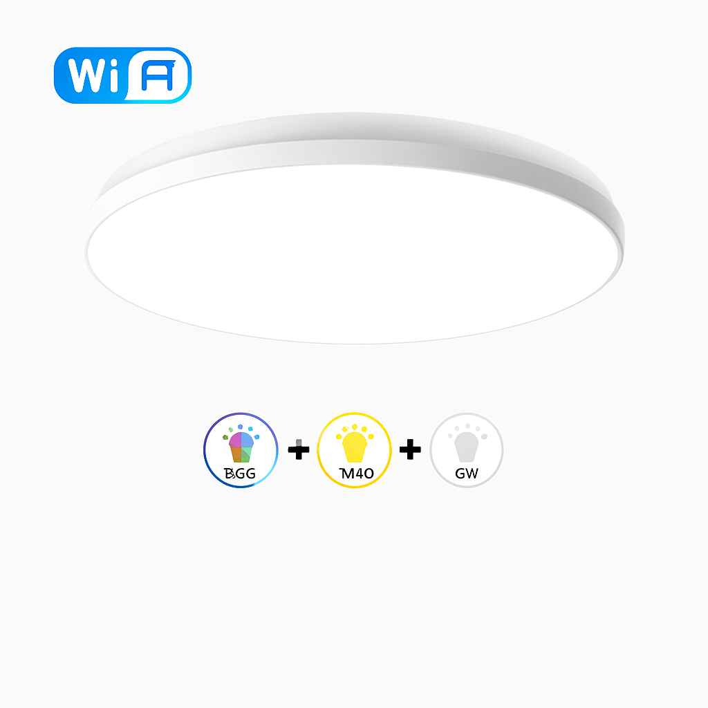 plafonnier led intelligent tuya zigbee avec commande vocale et application