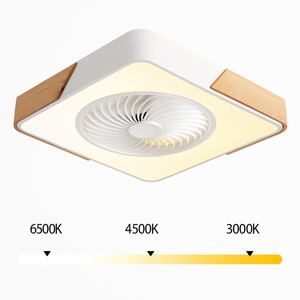 plafonnier led intelligent ventilateur de plafond moderne télécommande design fin
