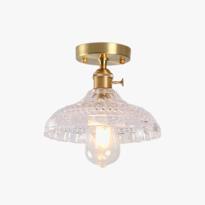 plafonnier led iwhd verre cuivre style nordique vintage edison
