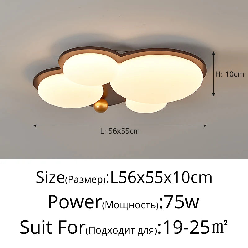 plafonnier led japonais minimaliste protection des yeux grain de bois