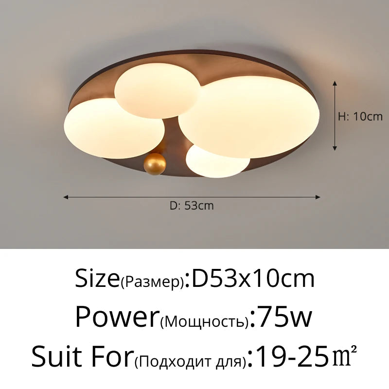 plafonnier led japonais minimaliste protection des yeux grain de bois