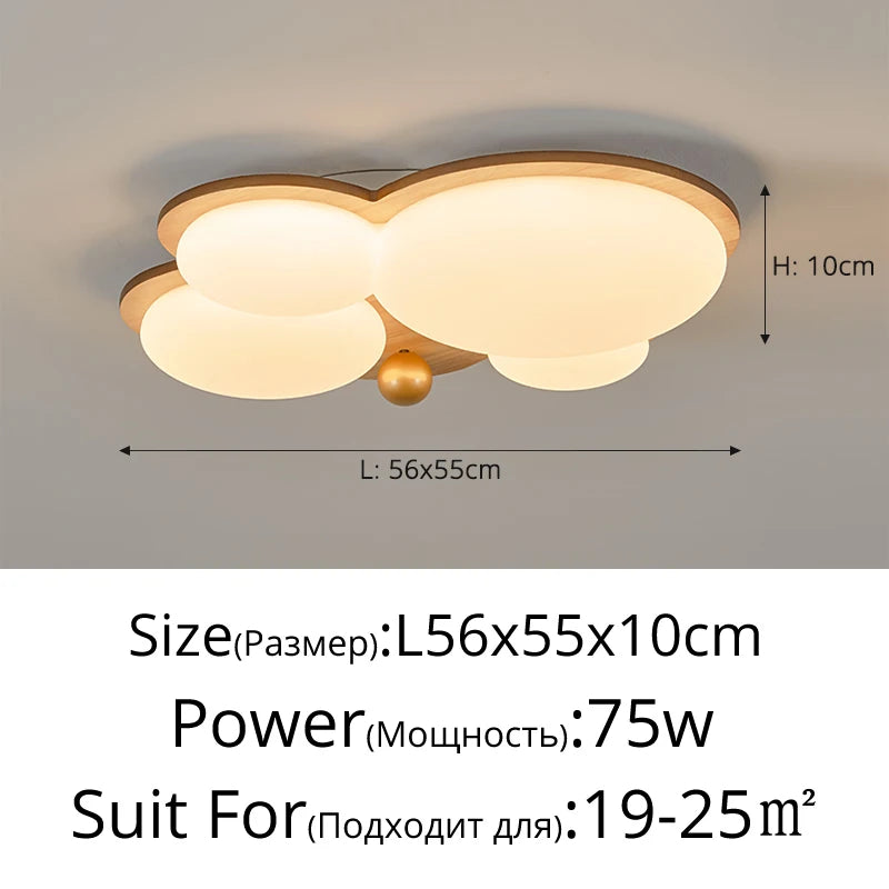 plafonnier led japonais minimaliste protection des yeux grain de bois