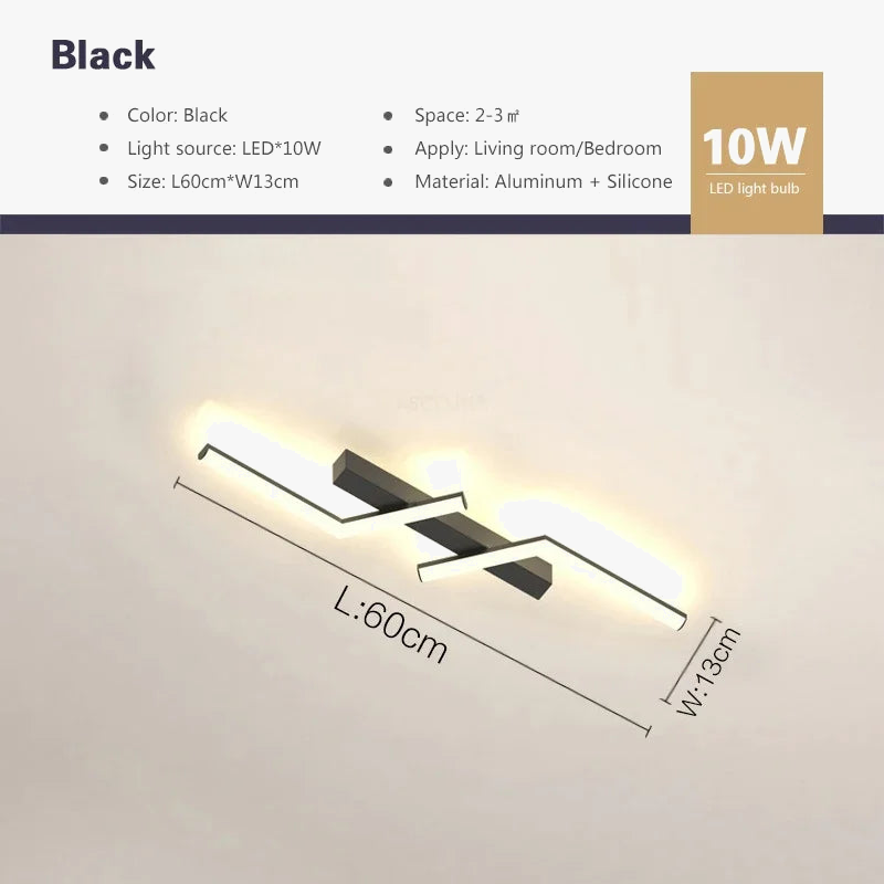 plafonnier led ligne moderne pour salon étude éclairage