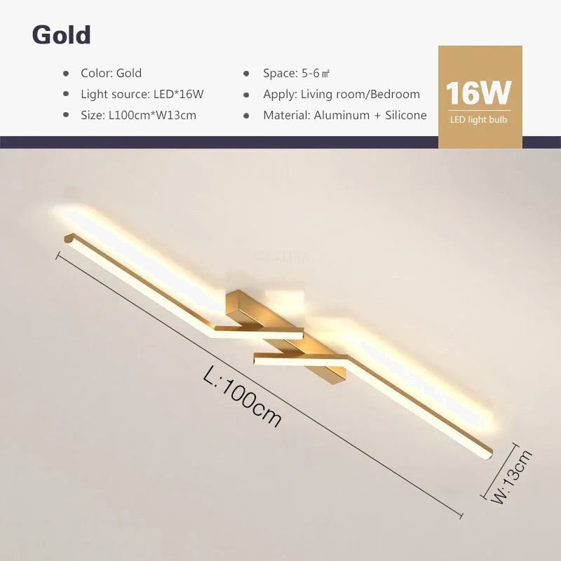 plafonnier led ligne moderne pour salon étude éclairage