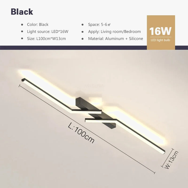plafonnier led ligne moderne pour salon étude éclairage