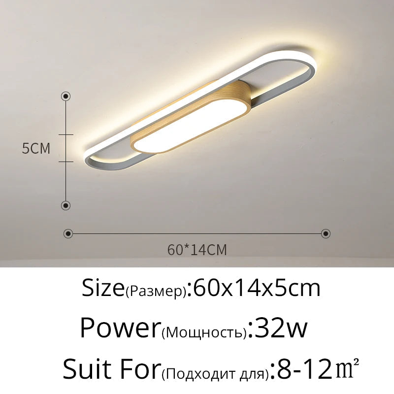 plafonnier led longue bande simple et moderne pour éclairage