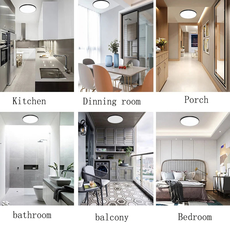 Plafonnier LED lustre de plafond moderne 48W 36W 24W plafonnier lumières pour chambre cuisine salle de bain salle à manger éclairage