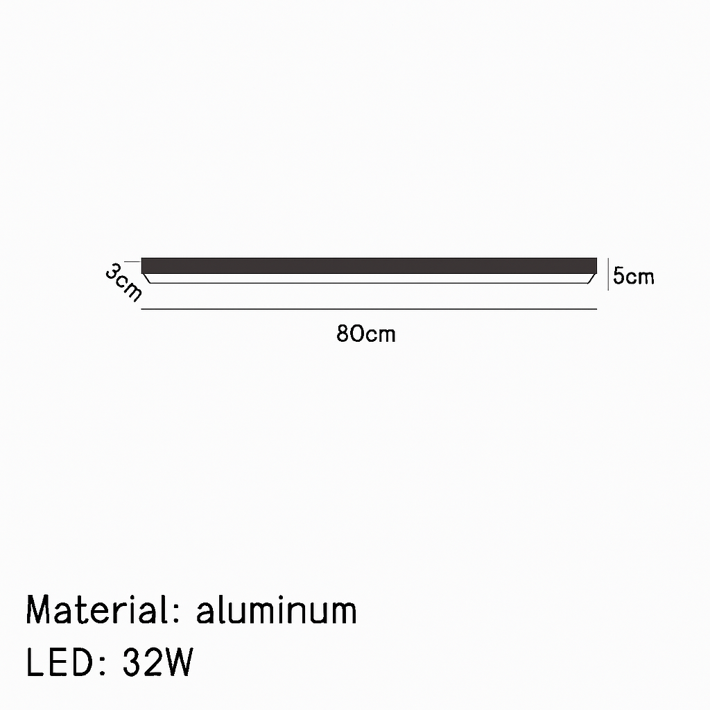 plafonnier led minimaliste ajustable en aluminium