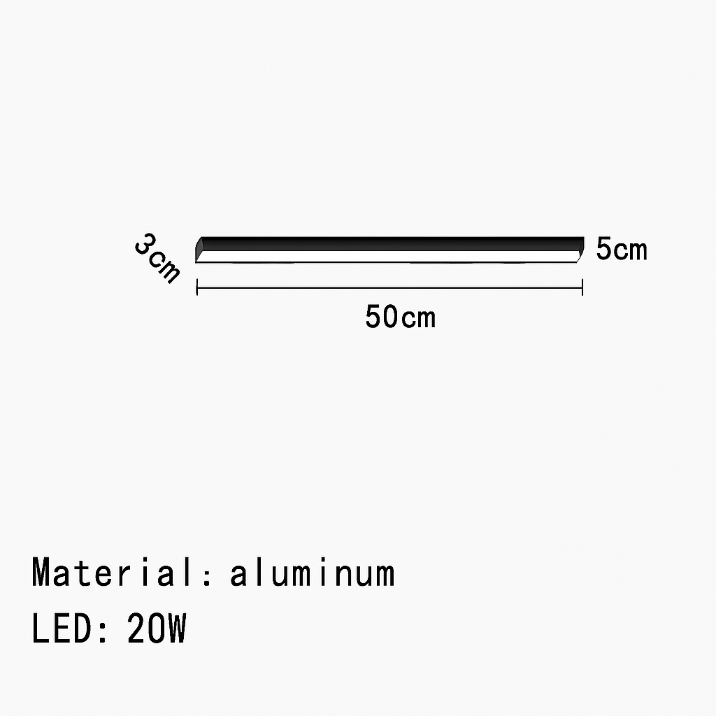 plafonnier led minimaliste ajustable en aluminium